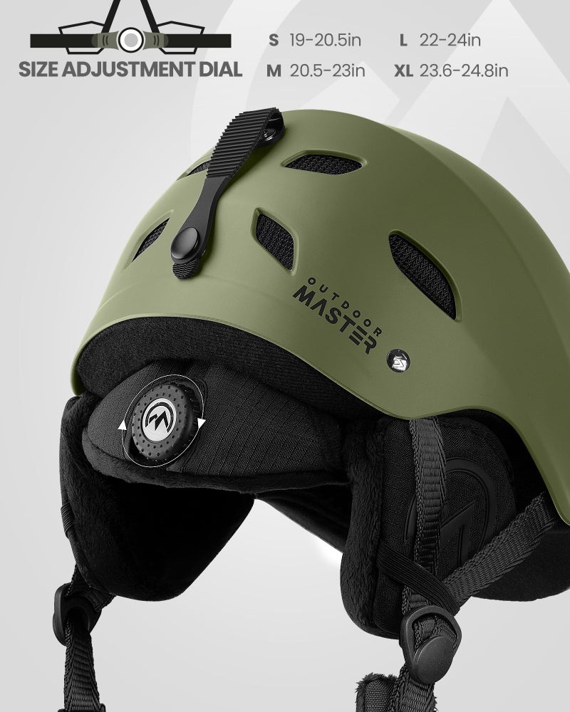 OutdoorMaster Kelvin Ski Helmet - Snowboard Helmet for Men, Women & Youth (Green,S) - Image 4